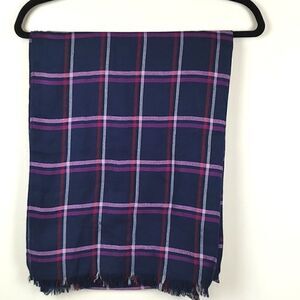 Talbot's Woven Windowpane Plaid Scarf Wrap